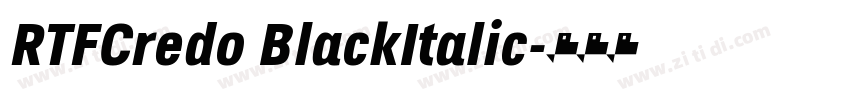 RTFCredo BlackItalic字体转换